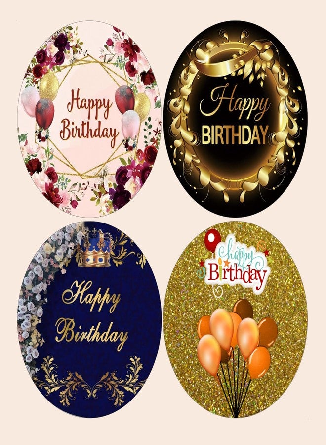 SLGIFT Vinyl Happy Birthday Theme Sticker, Self-Adhesive Vinyl Stickers, 40 Pieces, 2 x 2 Inches Round Sticker, 4 Unique Designs, R190 - Image 2